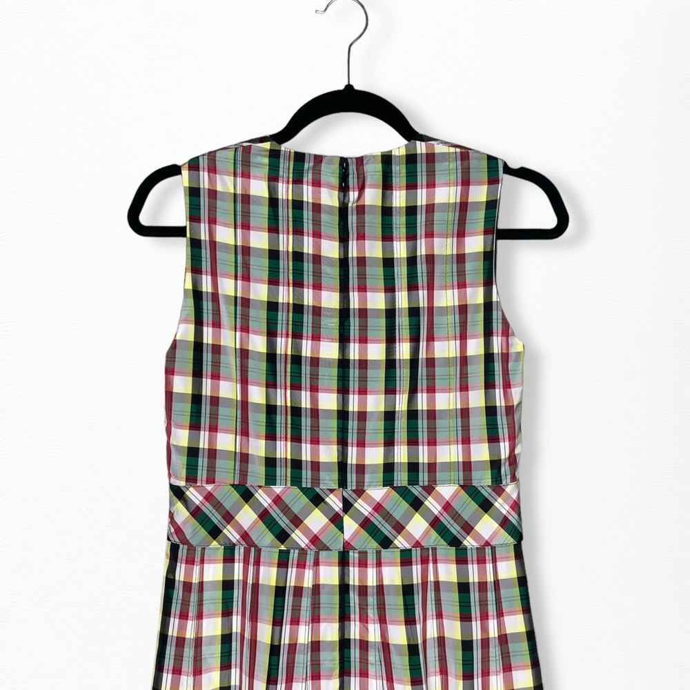 NWT BURBERRY Aria Achni Pleat Detail Check Midi Dress Size 38 US 4 - Picture 13 of 16